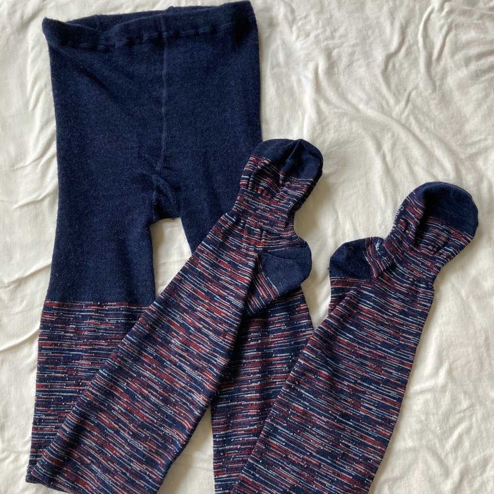 Smartwool Celestial Sky tights in blue and red size M